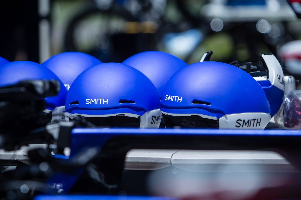 United Health Care wear Smith Podium TT helmets