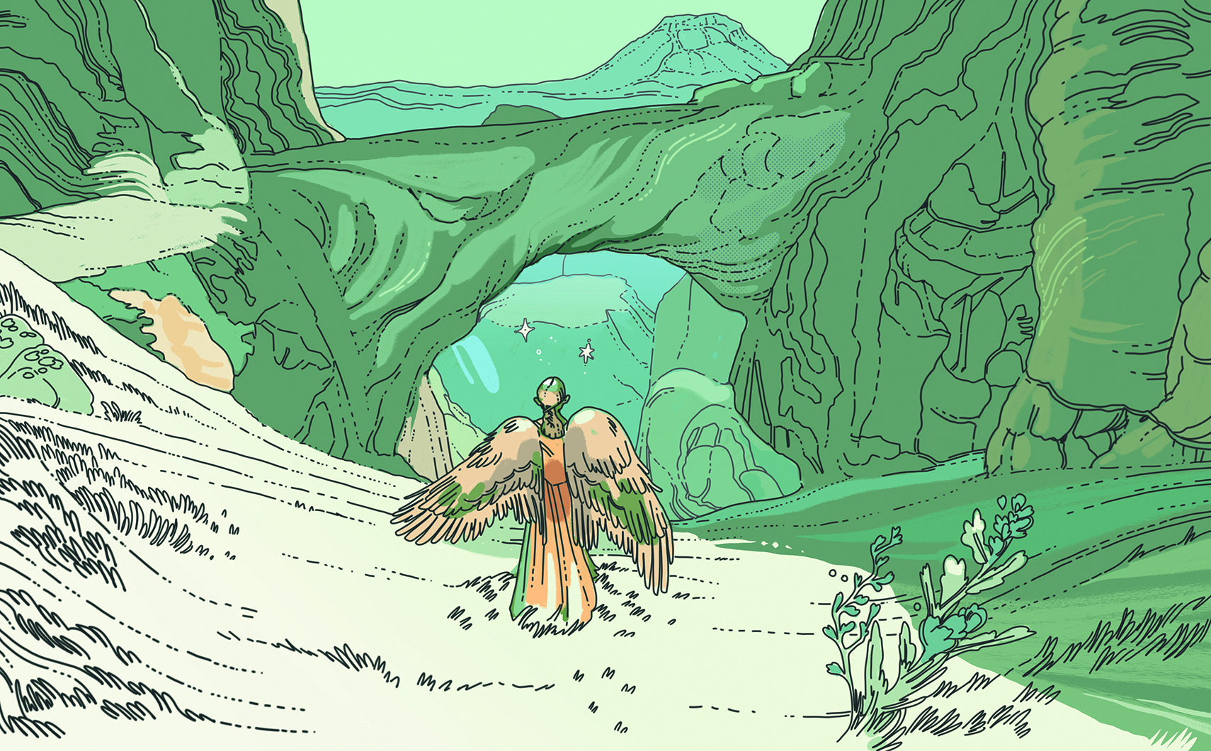 Digital art landscapes