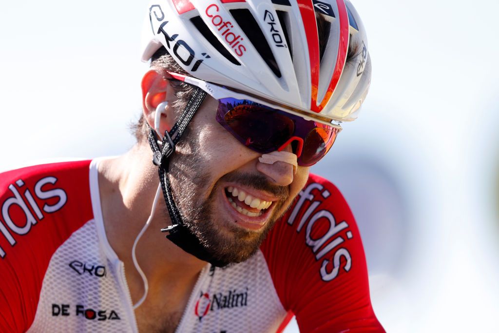 GARD FRANCE SEPTEMBER 03 Arrival Jesus Herrada Lopez of Spain and Team Cofidis Solutions Credits Disappointment during the 107th Tour de France 2020 Stage 6 a 191km stage from Le Teil to Mont AigoualGard 1560m TDF2020 LeTour on September 03 2020 in Gard France Photo by Christophe Ena PoolGetty Images