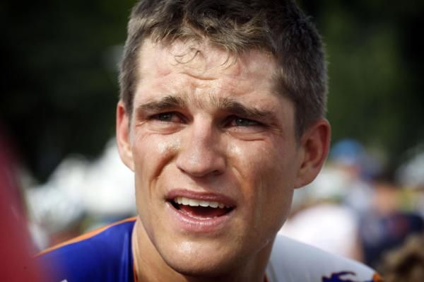 Theo Bos Rabobank) after his win in the Dutch Food Valley Classic