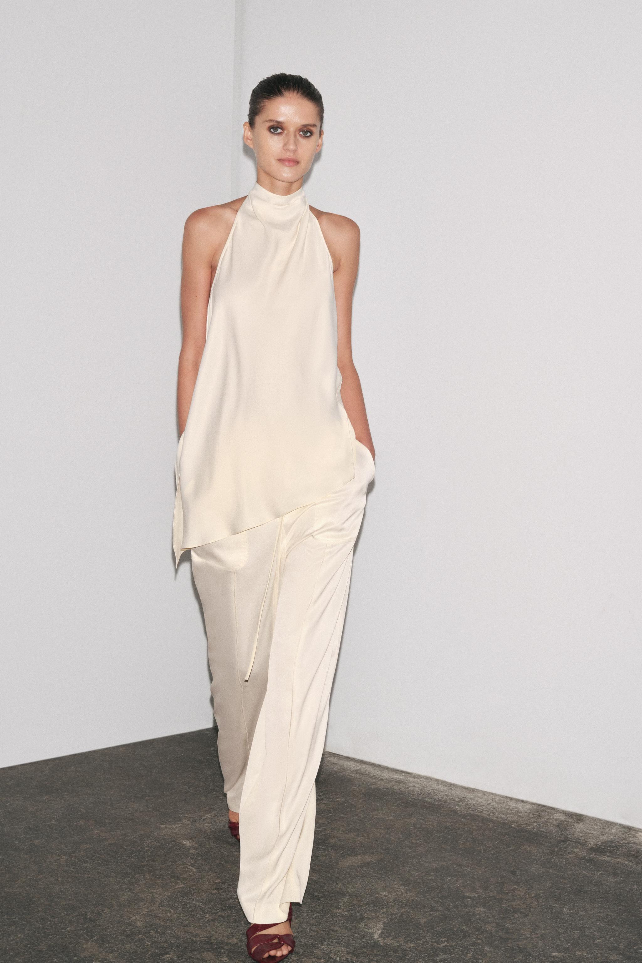 Zw Collection Satin Halter Top