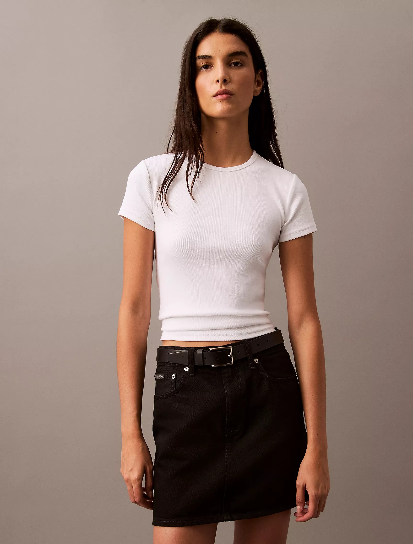 Calvin Klein, Cotton Contour Rib T-Shirt