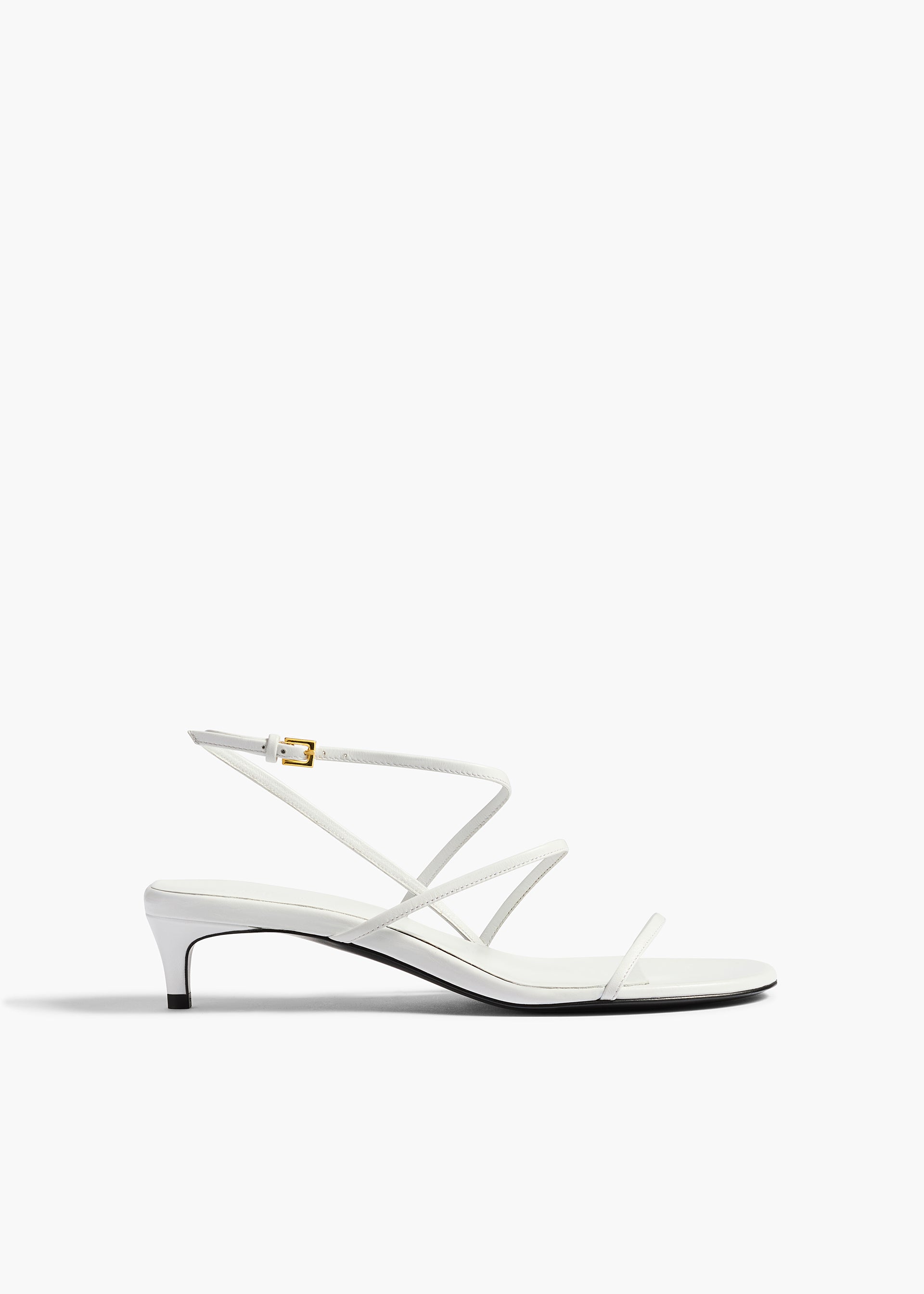 Loop Kitten Heel Sandal in Chalk Leather - 35 / Chalk / Upper100%kidlsole100%cl