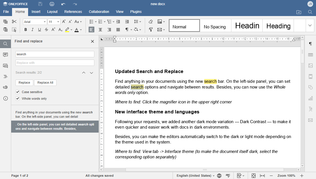 ONLYOFFICE 7.2