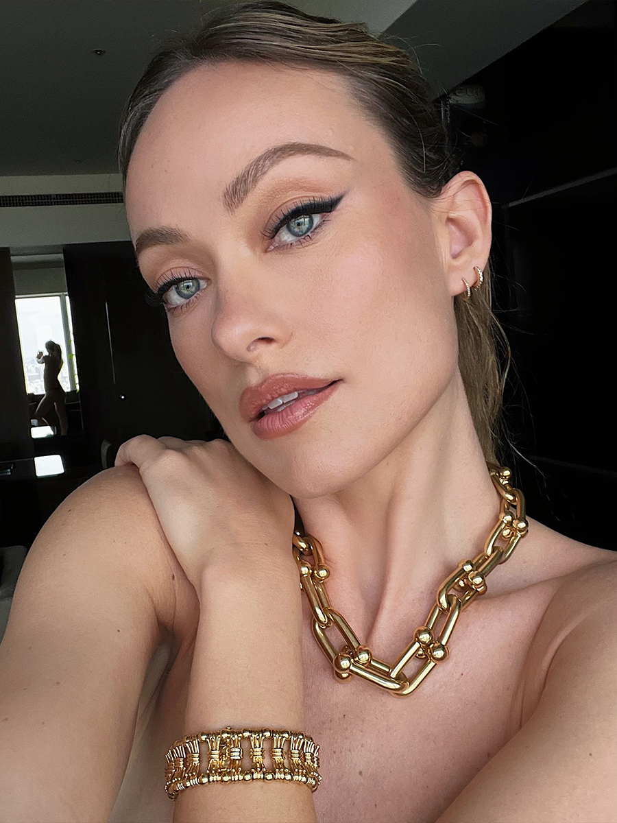 Director and actress Olivia Wilde with makeup by Hung Vanngo