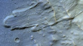 A landslide in the Aeolis region of Mars captured by the European ExoMars Trace Gas Orbiter.