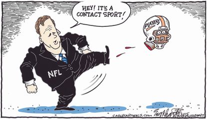 Editorial cartoon U.S. NFL Concussions