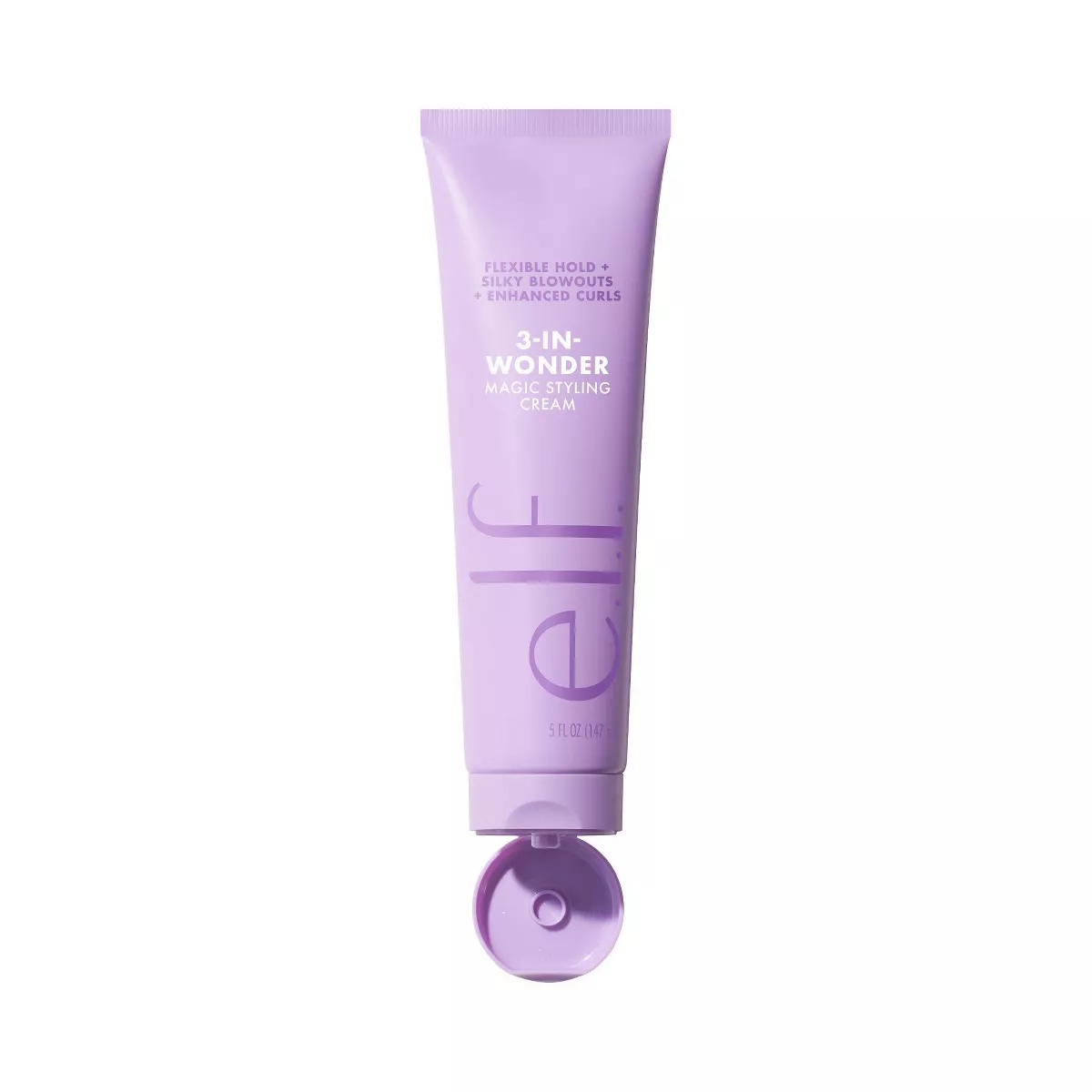 E.l.f. Hair 3-In-Wonder Magic Styling Cream - Flexible Hold Silky Blowouts Enhanced Curls - 5 Fl Oz