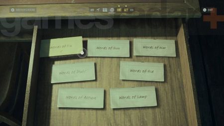 Alan Wake 2 words of power