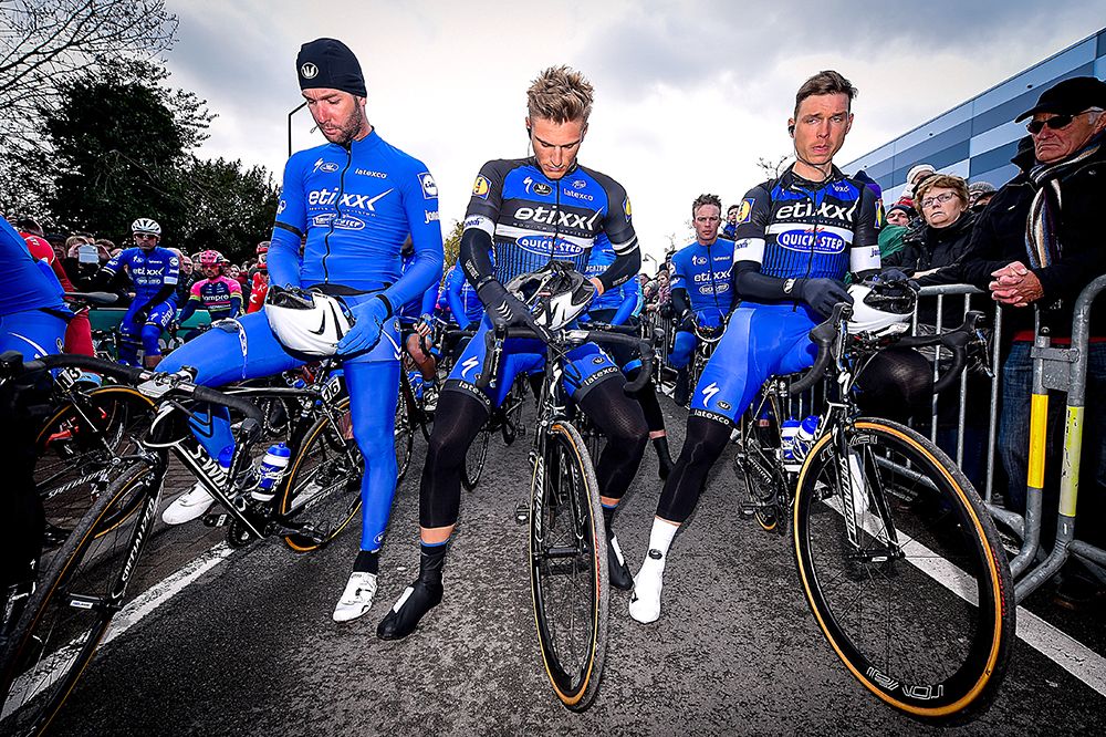 Riders observed a minute of silence at Three Days of De Panne