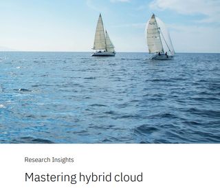A whitepaper from IBM on Mastering hybrid cloud, with image of two sailing ships
