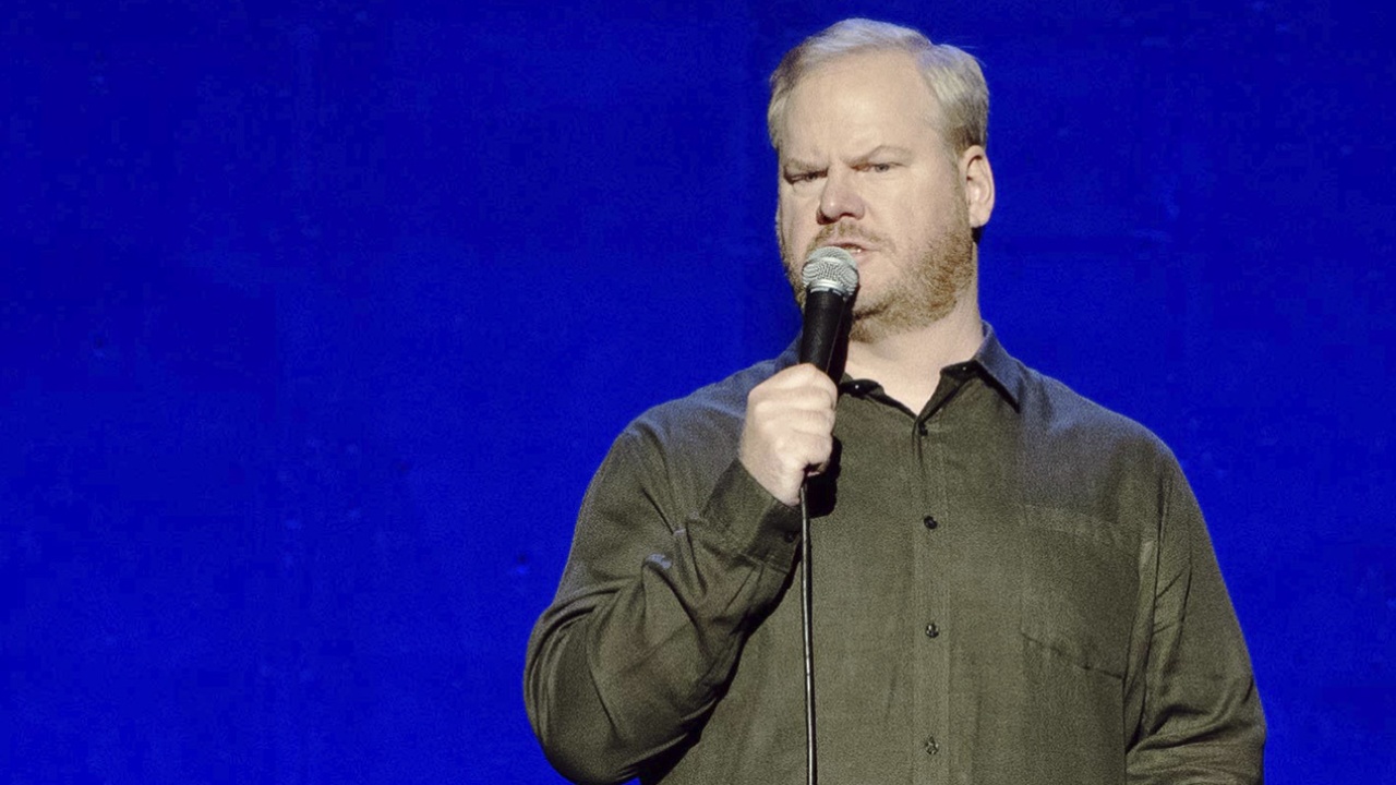 Jim Gaffigan performing stand-up