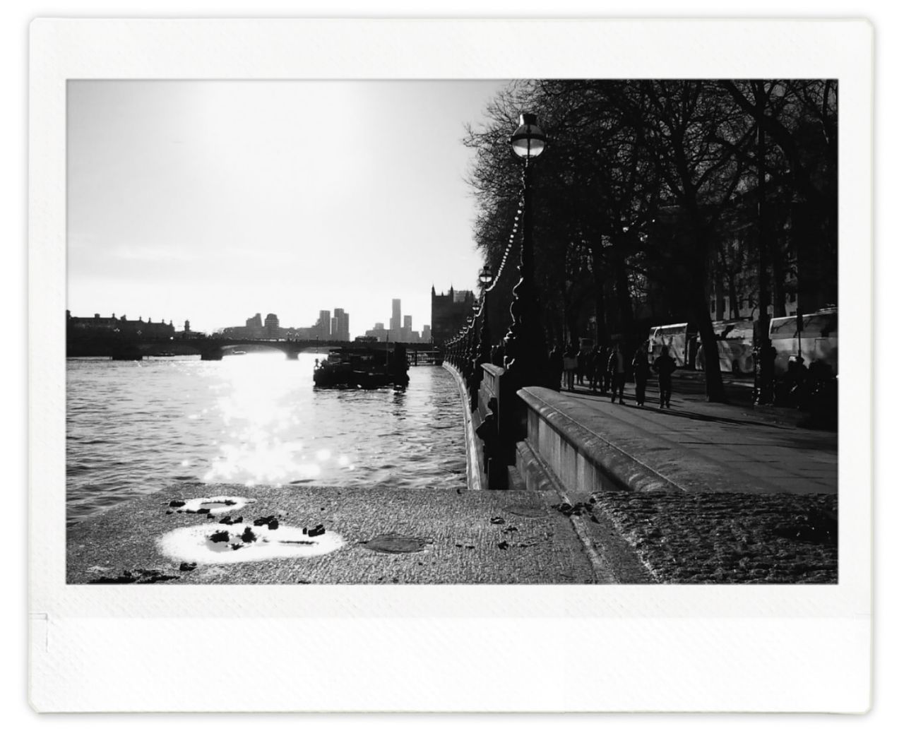 View down the River Thames in London
