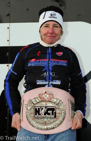 Laura Van Gilder takes the North American Cyclocross Trophy title.