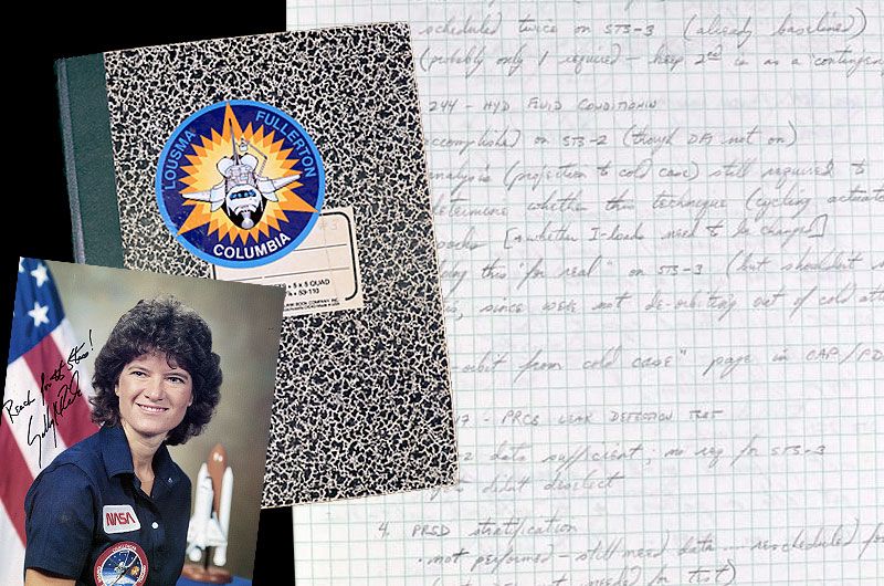 Smithsonian seeks public's help with Sally Ride's astronaut training notes