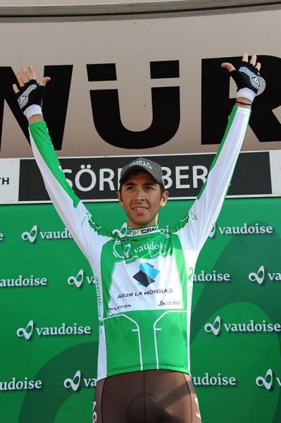 Matteo Montaguti (AG2R) on the podium