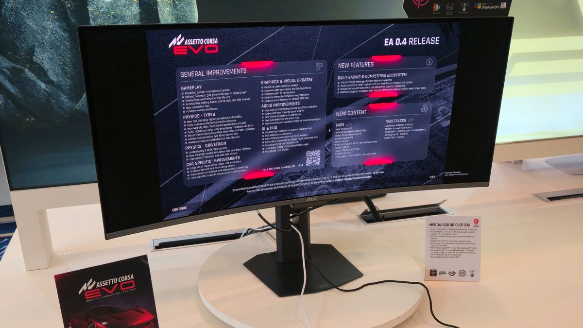 MSI's fifth-generation QD-OLED gaming monitor embraces RGB stripe subpixels — 34-inch display boasts enhanced text clarity, boosted brightness, and improved black levels