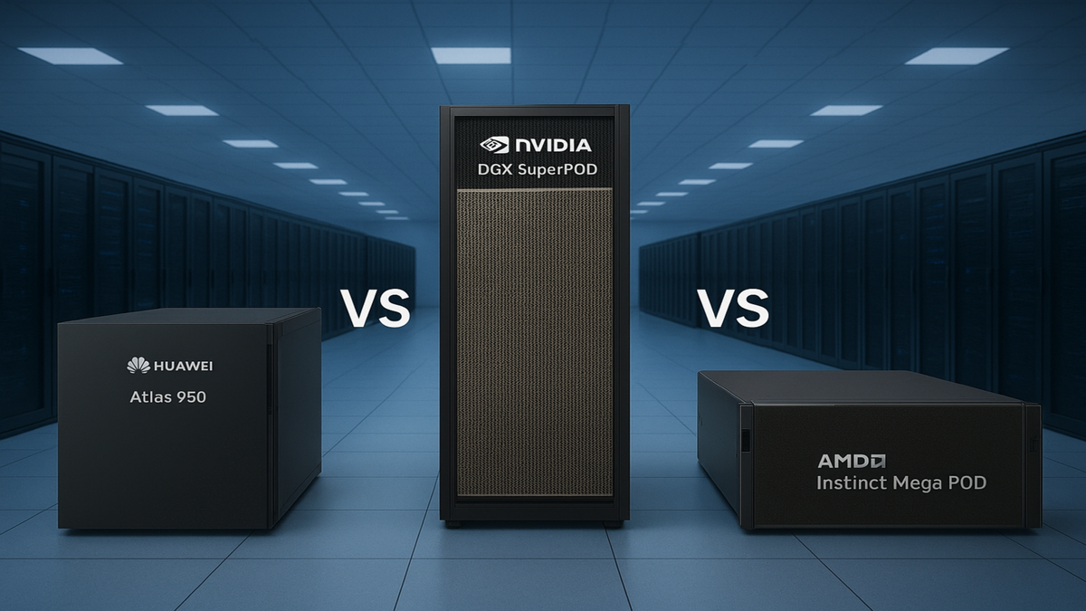 Huawei Atlas 950 SuperPoD vs Nvidia DGX SuperPOD vs AMD Instinct Mega POD: How do they compare?