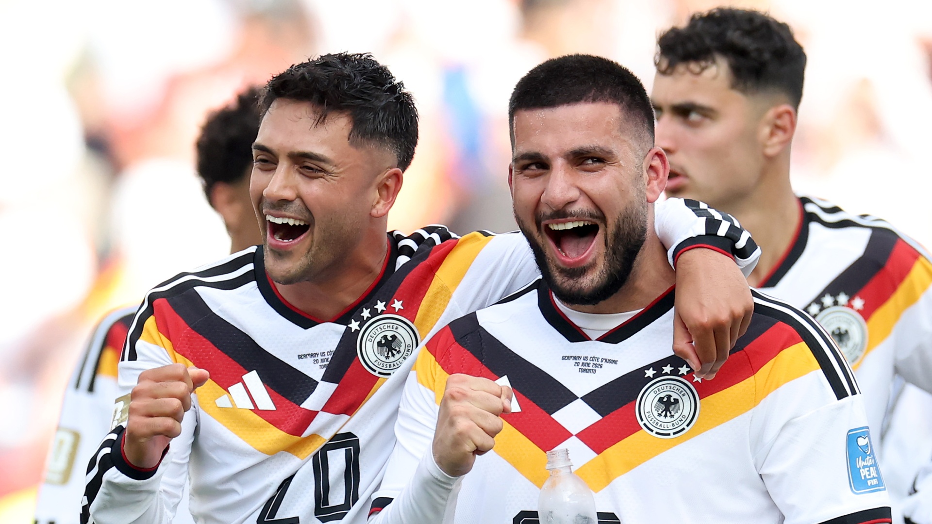 Germany's Nadiem Amiri and Deniz Undav celebrating at World Cup 2026