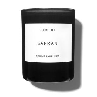 A black and white scented candle from Byredo