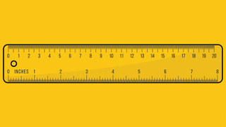 A vector graphic of a ruler
