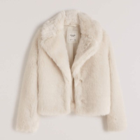 Faux Fur Cropped Coat: £130, £91 | Ambercrombie &amp; Fitch