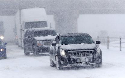 Stopped cars in Aurora, Colorado.