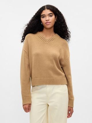 Oversized V-Neck Sweater