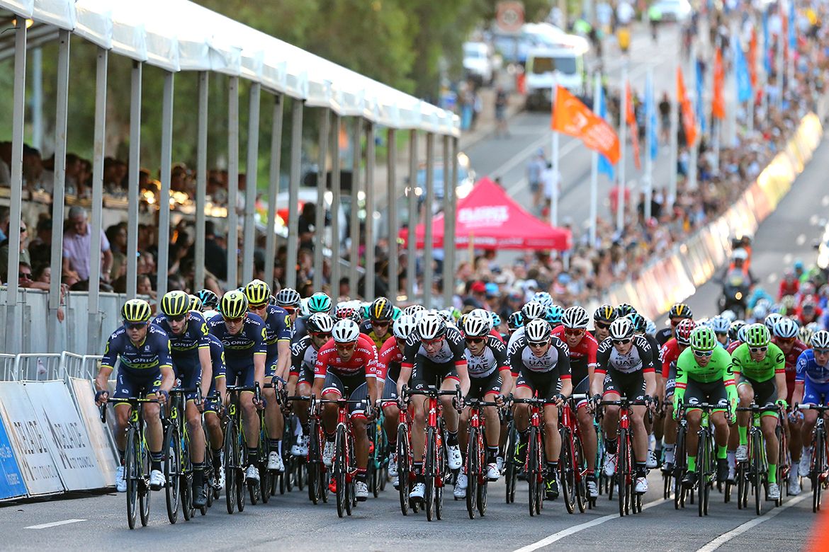 Simon Gerrans leads the pack