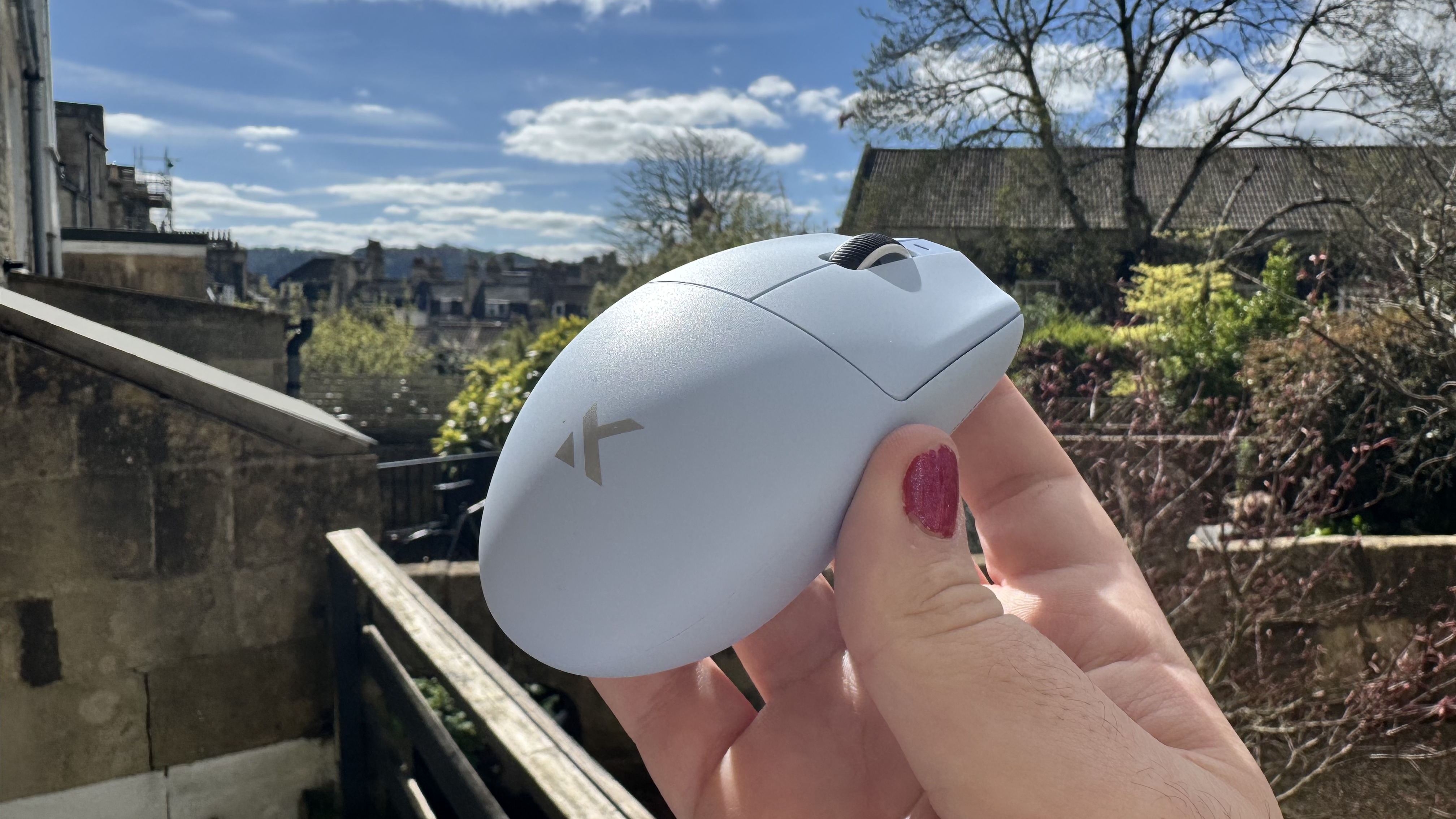 The blue Mchose G3 V2 gaming mouse