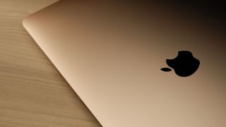An Apple Macbook on a table