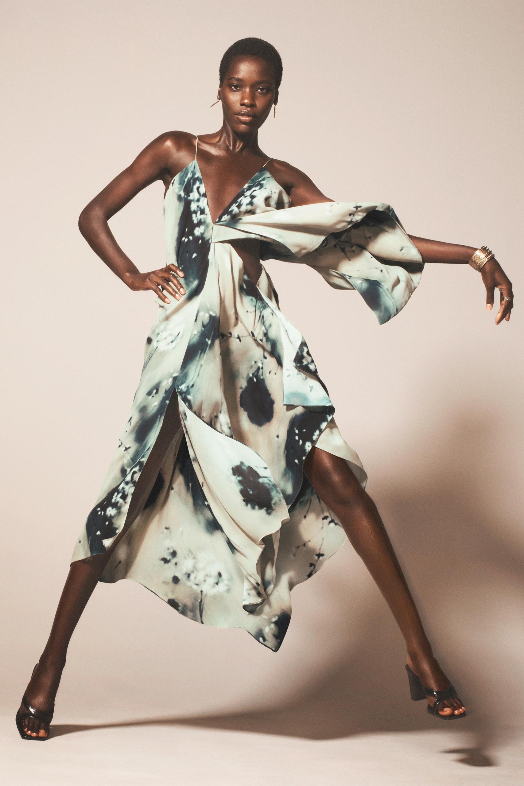Printed Dress - the Item - Blue / Gray - Xs