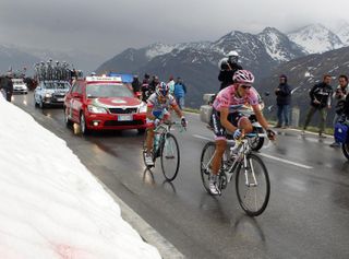 Alberto Contador and Jose Rujano on Grossglockner, Giro d
