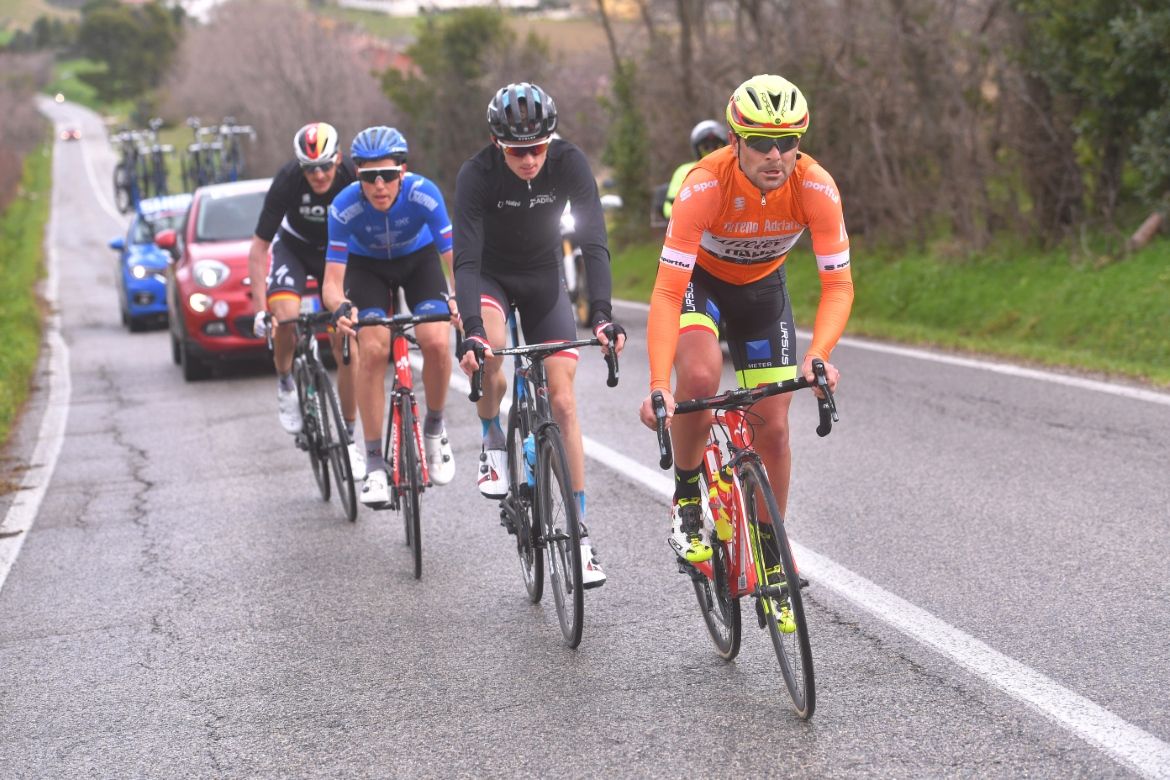 Jacopo Mosca (Wilier-Selle Italia) in the breakaway