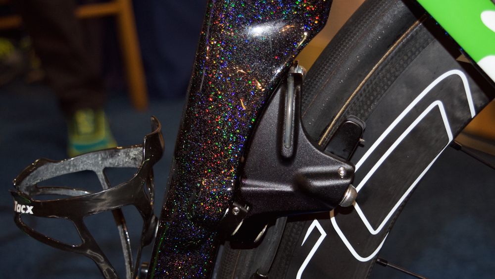 The front and rear brake calipers on the Venge are neatly tucked away behind the forks and seat tube respectively