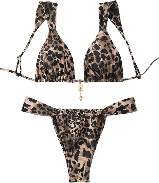 QJQ, Leopard Print Bikini Set
