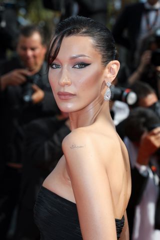 Bella Hadid attends the 75th Anniversary celebration screening of "The Innocent (L'Innocent)" during the 75th annual Cannes film festival at Palais des Festivals on May 24, 2022 in Cannes, France.