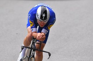 Kasper Asgreen competes in the Tour de Suisse time trial