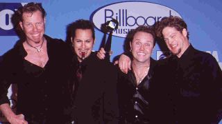 Metallica on the red carpet at the 1997 Billboard Awards