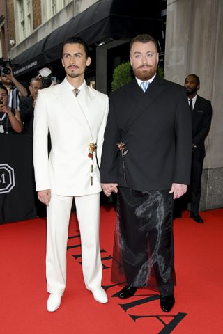 Christian Cowan and Sam Smith attend the Met Gala 2024 for the first time