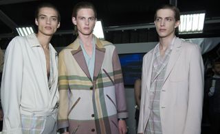 Males modelling light jackets from the 2016 collection