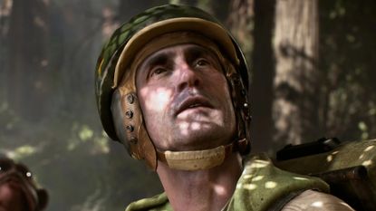 A Rebel soldier on Endor in Star Wars Battlefront