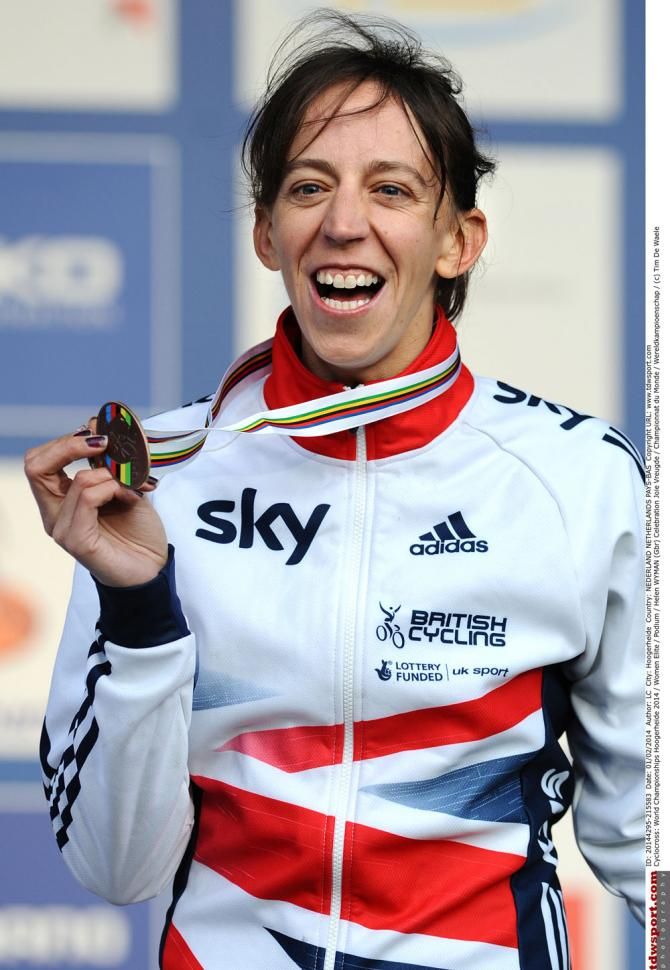 Helen Wyman (Great Britain) on the podium