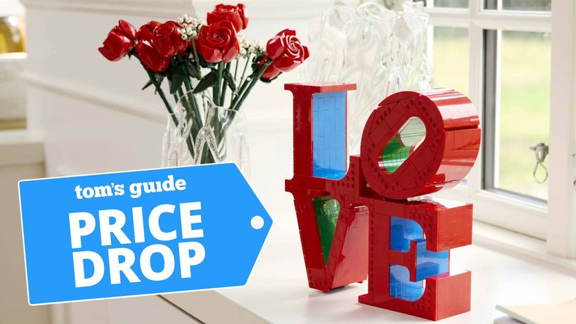 Lego Art Love collectible building set displayed on shelf