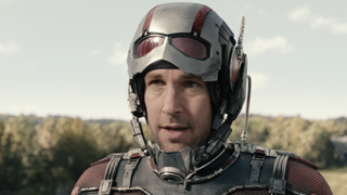 Paul Rudd as Ant-Man speaking to Falcon