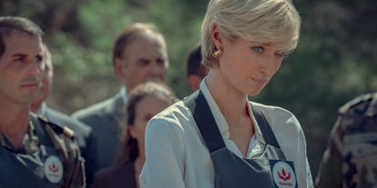 Elizabeth Debicki as Princess Diana on The Crown