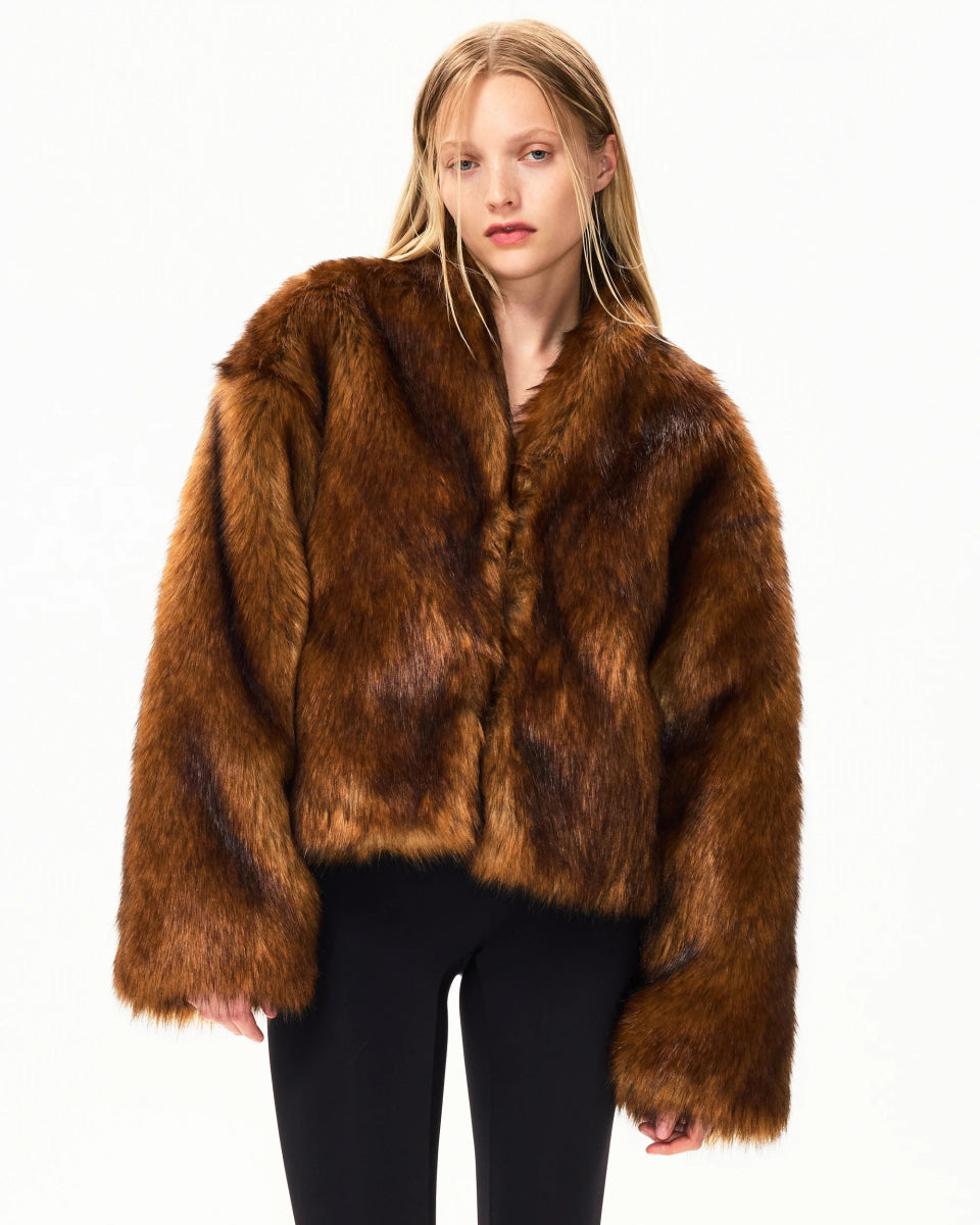 KHY Faux Fur Jacket | Cedar