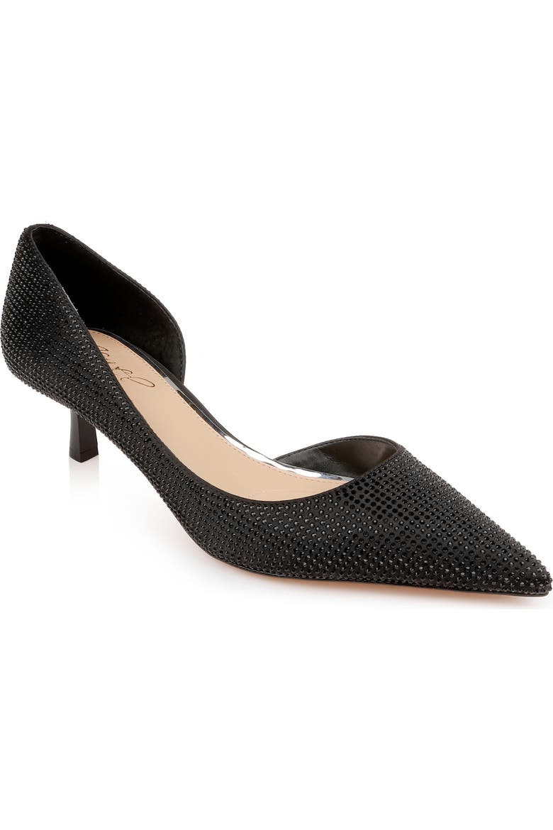 Teegan Half D'orsay Pointed Toe Kitten Heel Pump
