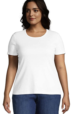 Lands' End Rib Crew in White