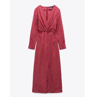 Zara Jacquard Midi Dress
